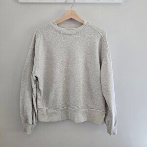 Everlane The Track Oversized Crew Sweatshirt Grey Size Small